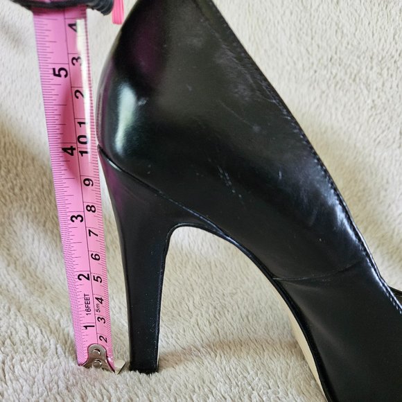 Nine West Black Leather Platform Heel - Picture 2 of 7